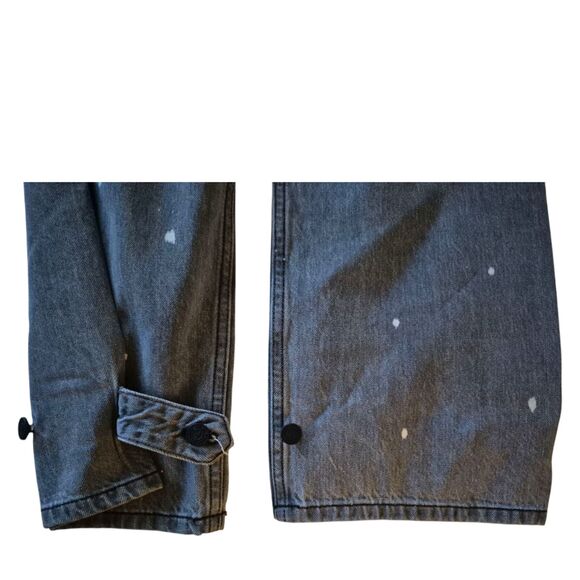 Free People x Sandrine Rose The Virgin Label Polka Grey Wash Jeans Sz 30 - Picture 5 of 6